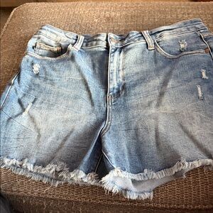 Judy Blue Denim Blue Women's Distressed Shorts XL